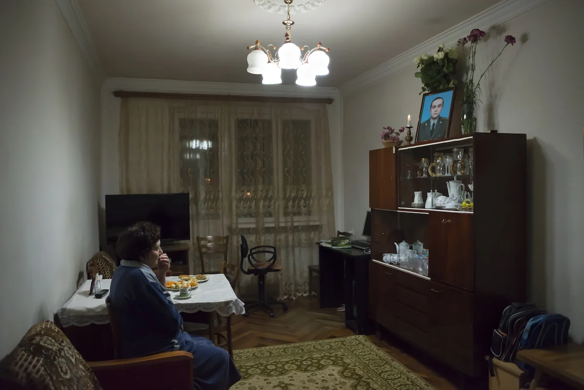 Long-time driver of a military official, Davit Gasparyan, 36, was killed while at a frontline post in the evening of April 4. He left behind a wife and three children.