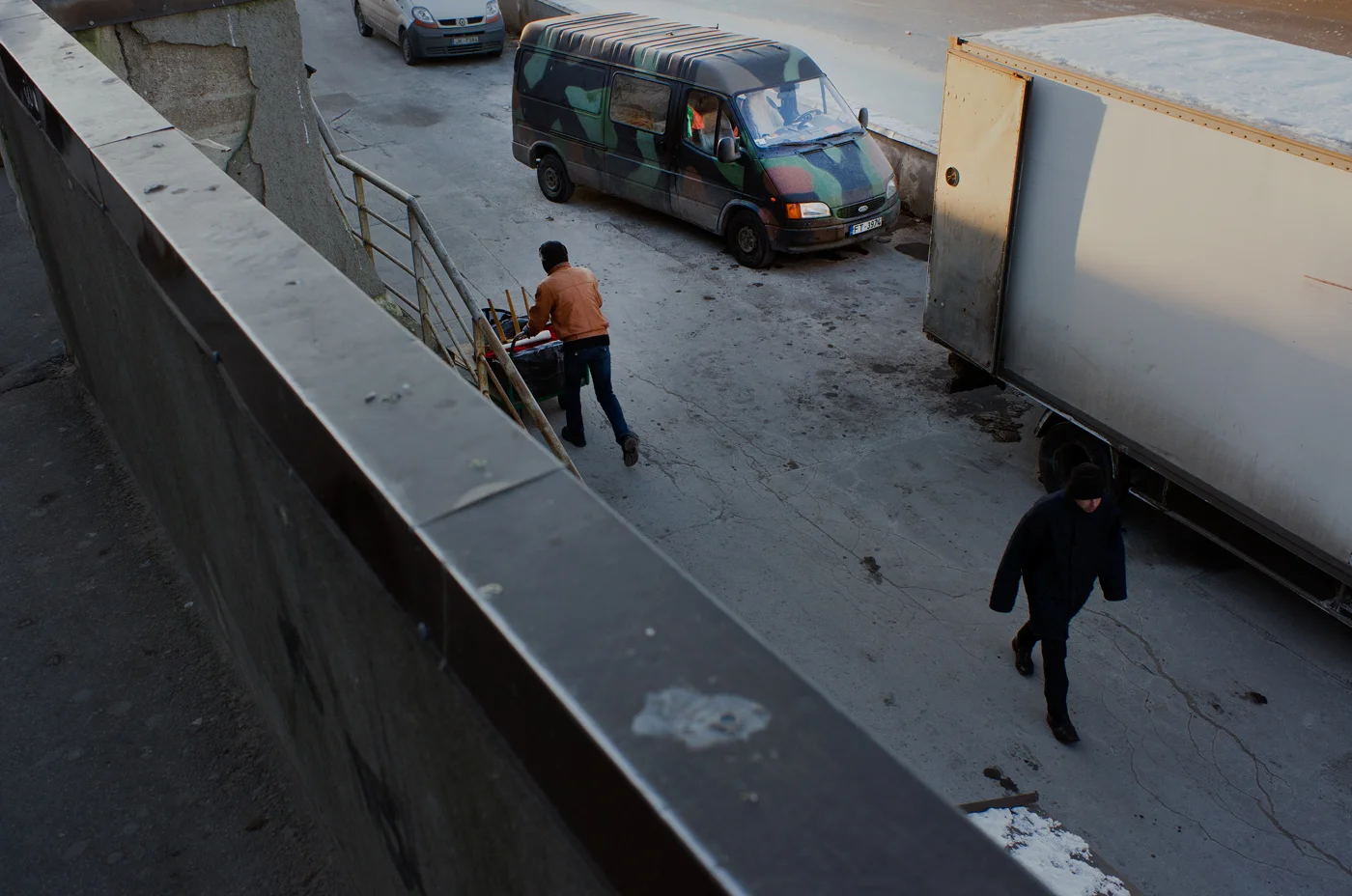 Untitled (Two Men) Riga 2014, (color photography, inkjet color print, 20/29 cm) 