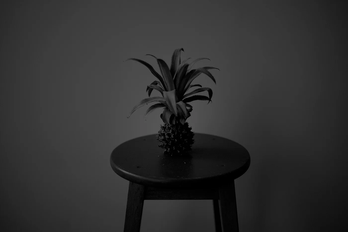 Untitled (Pineapple), Tel Aviv, 2015, from the series “Last Light” black-and-white photograph, inkjet print