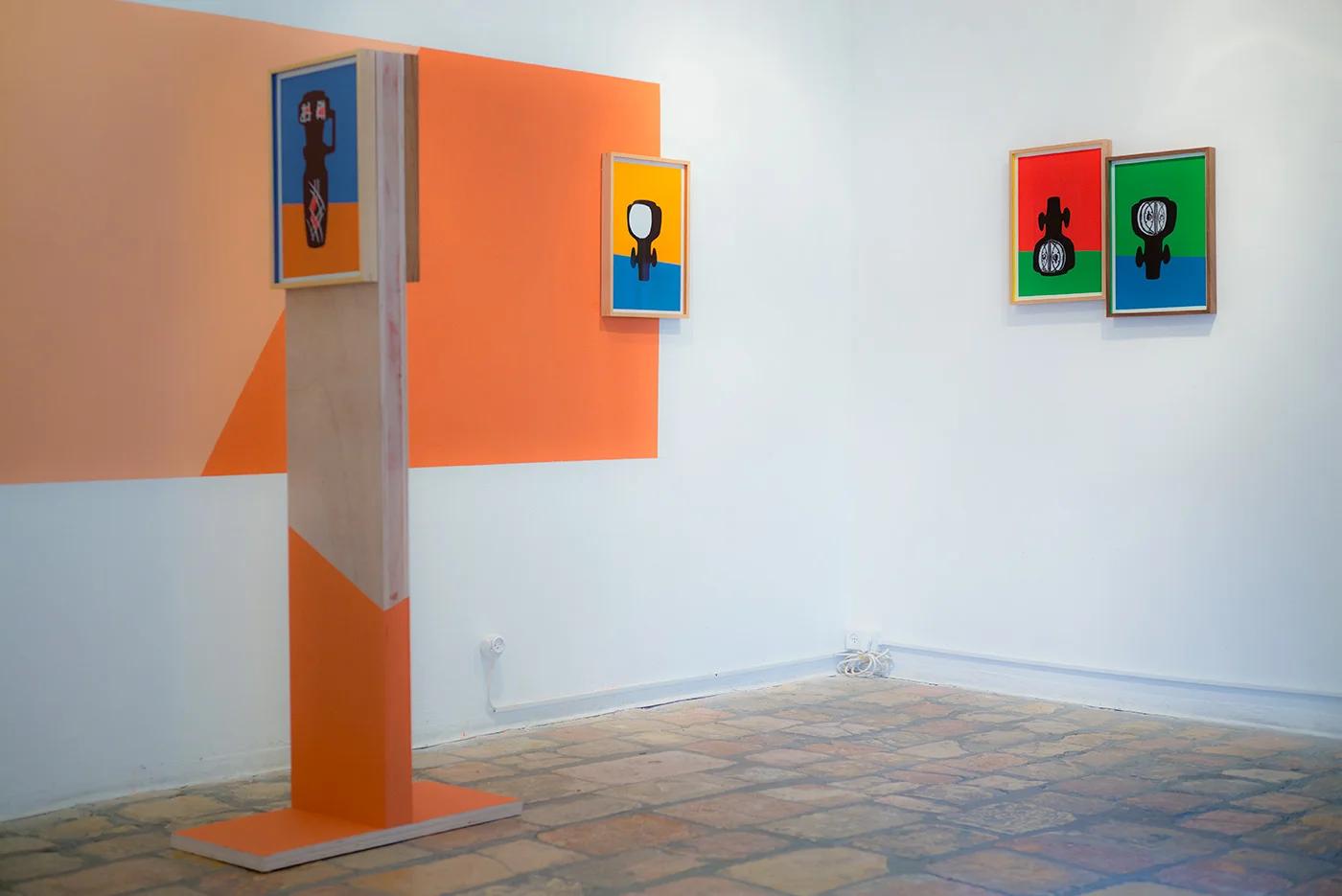 Africana Silk Prints installation view Musrara Mix Festival, Terra Incognita, JERUSALEM 2017