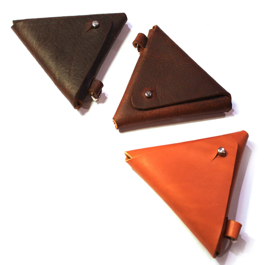TRIANGULAR COIN POUCH