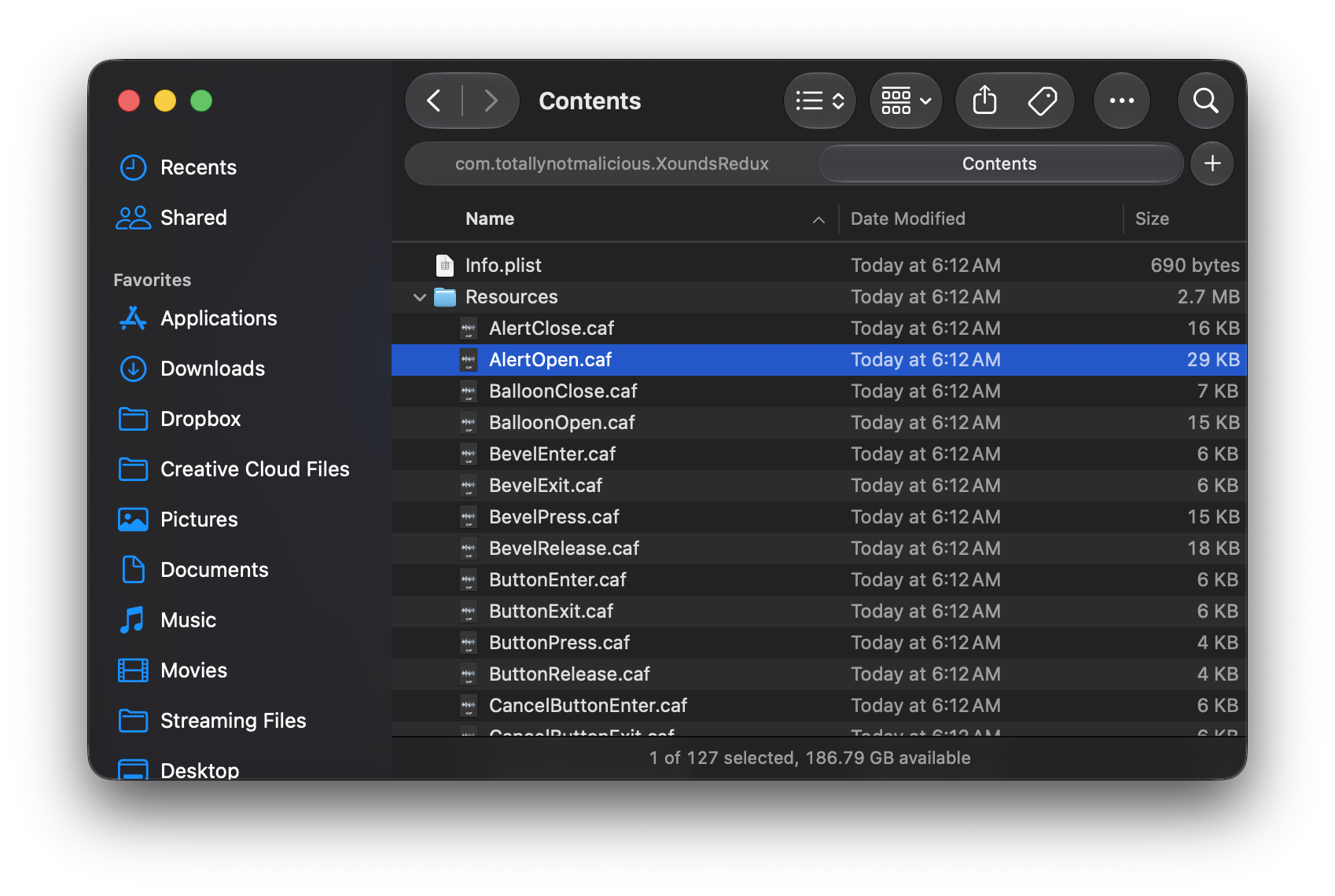 A screenshot showing the insides of a Xoundset v2 bundle