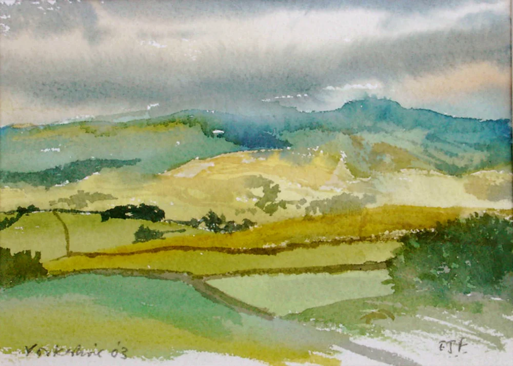 Clouds over Yorkshire Dales near Settle.
