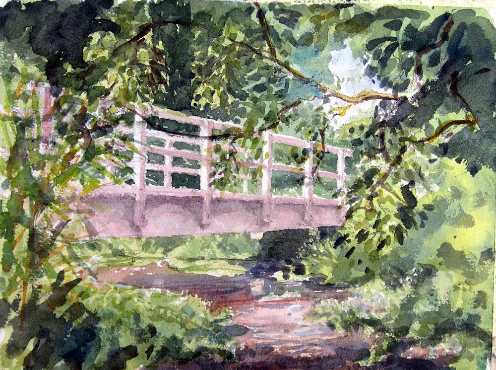 Footbridge on the Pang.