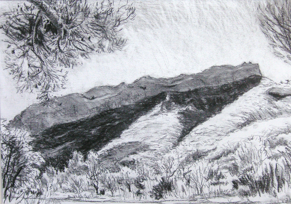 Sunlight and Shadow. Rock formation in the Alpilles. Provence.