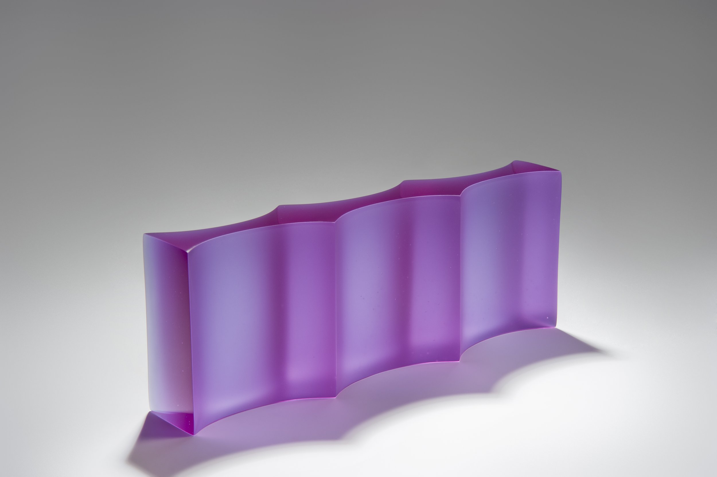 Dichroic gradient, 2018, cast glass, 36x6x13cm.jpg