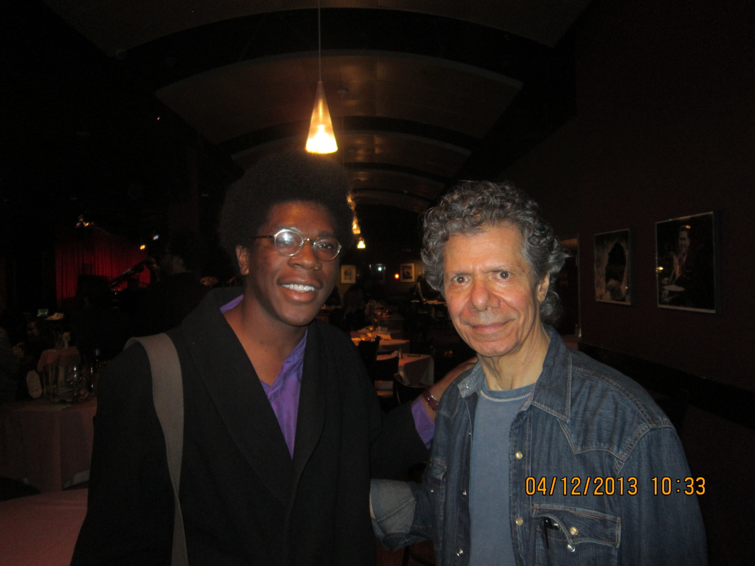First time I got to meet Chick Corea at Catalina Jazz Club in Los Angeles.