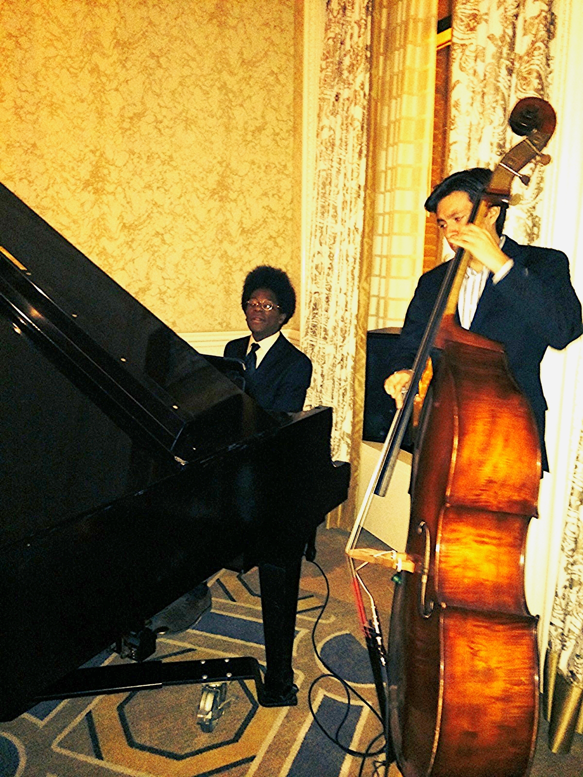 Duo performance at the Marriott Hotel in Boston. 