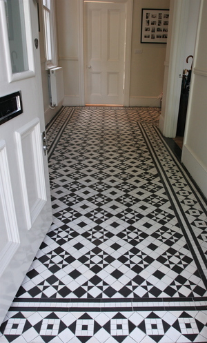 Mosaic Hallway In St Peter S Road, Black And White Floor Tiles Hallway