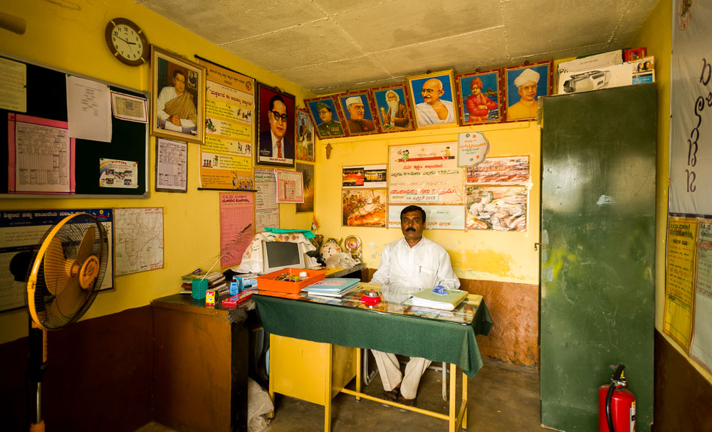 Hoofd van een school in India