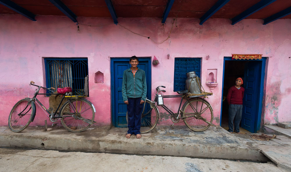 Reisfotografie dorpje India