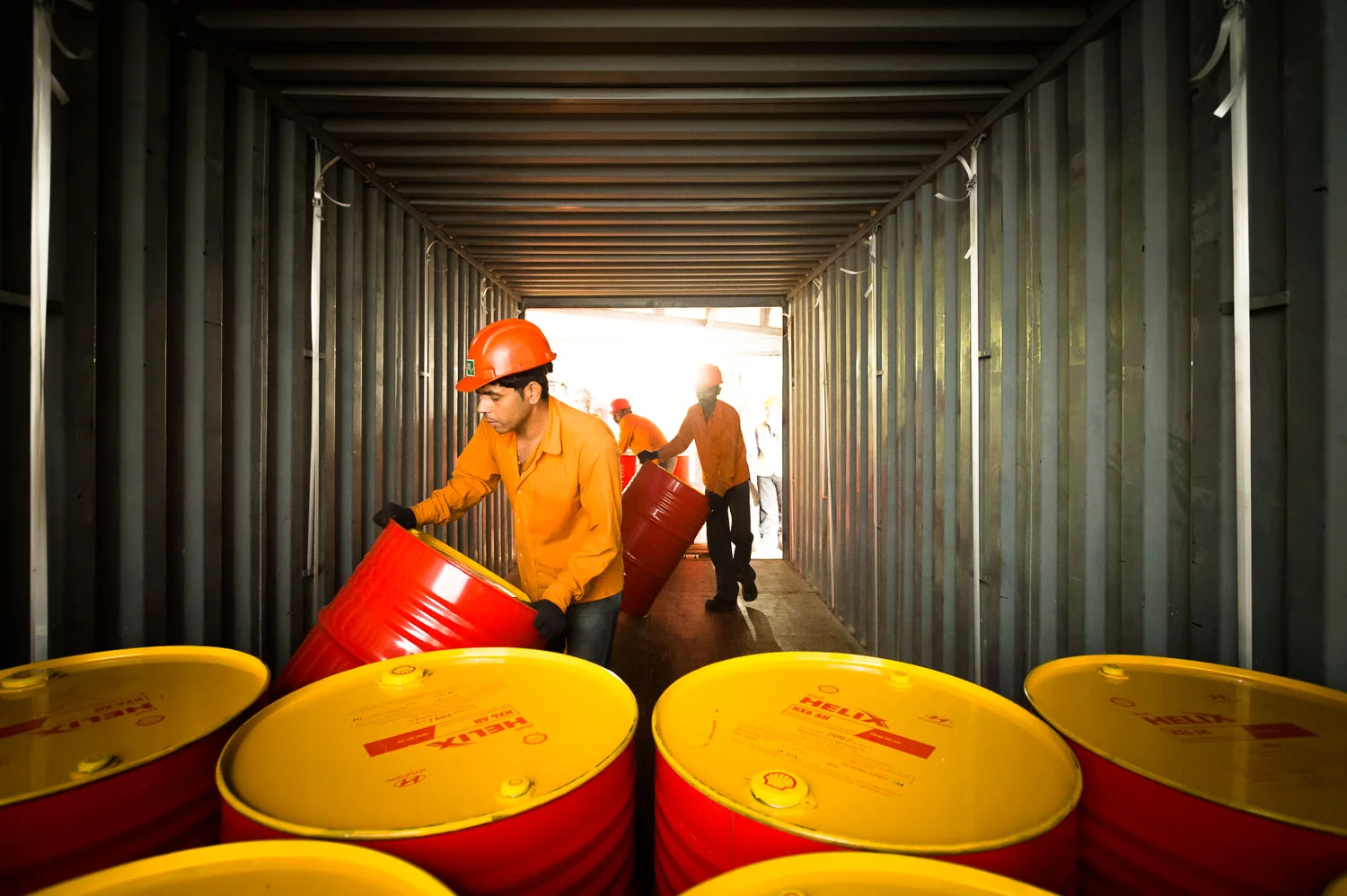 Industriele-fotografie Shell olievaten India