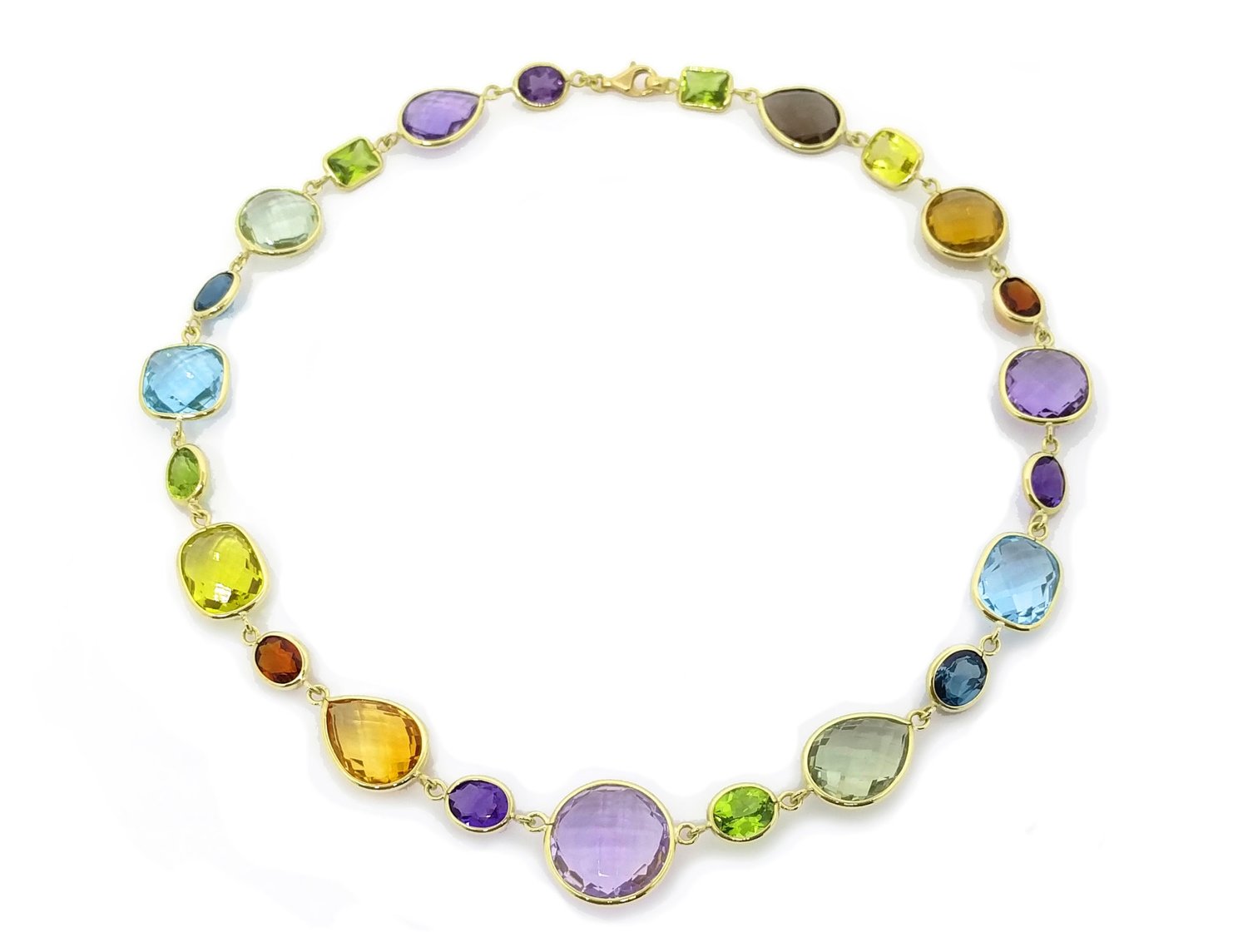 Glastonbury Jewelers - CT's Top-rated Jewelry Store for Diamond Engagement  Rings, Earrings, and Gemstone Jewelry | What's New | Multi-Colored Gemstone  Necklace in 18K Yellow Gold