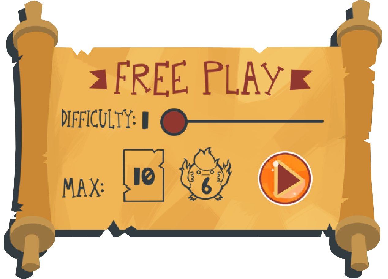 Free Play menu from The Counting Kingdom, math game for kids