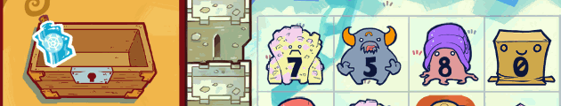 The Freeze Potion will freeze a row of monsters for two turns