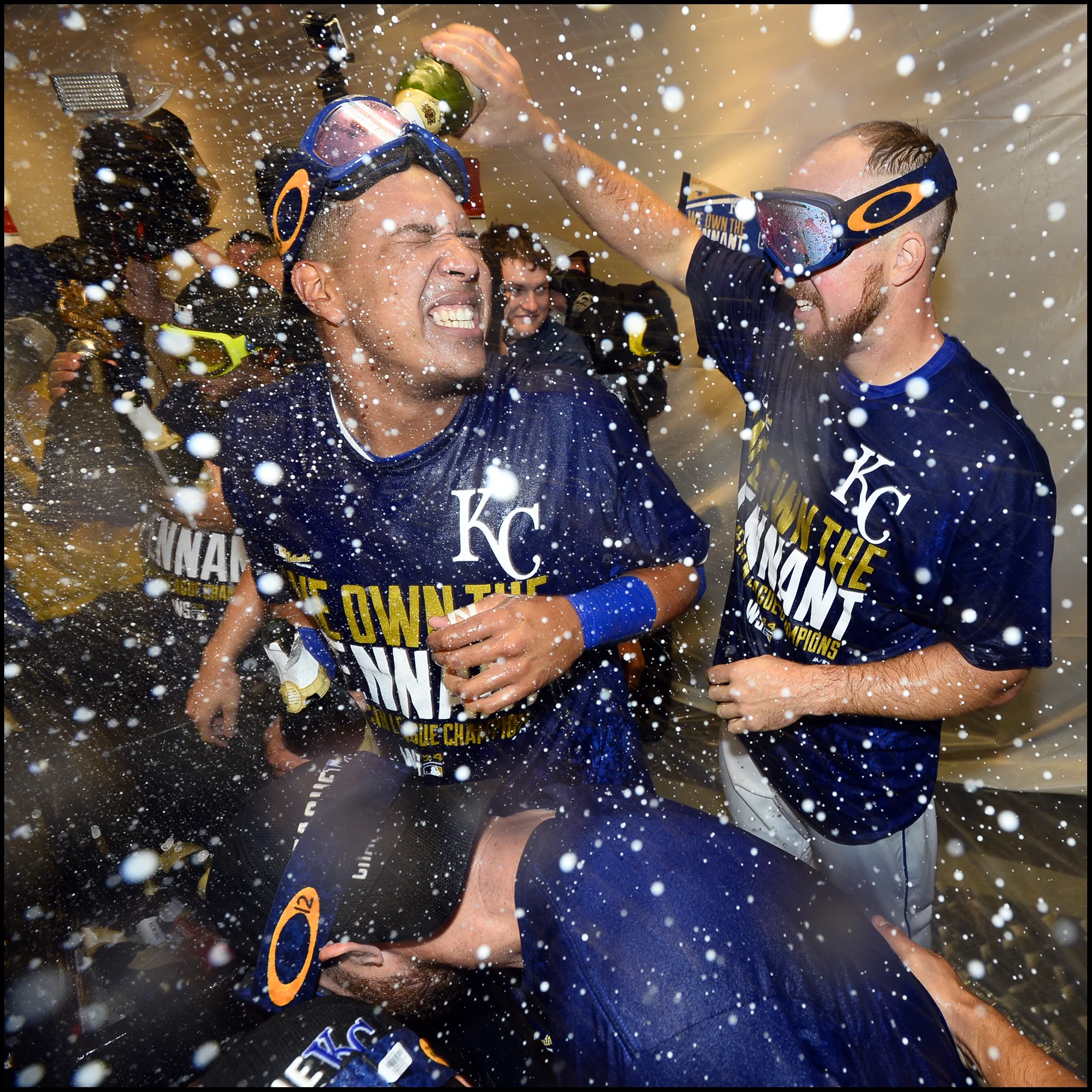 Salvadore Perez celebrates 2014 ALCS win