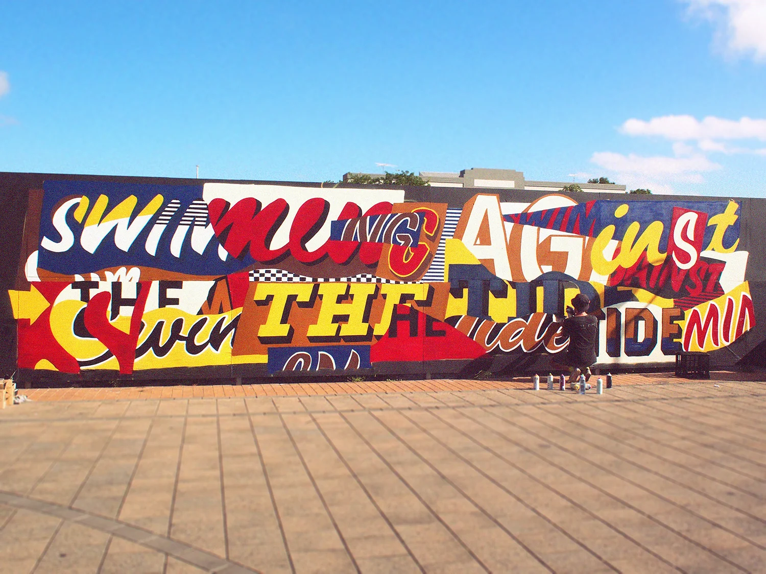 Wonderwalls festival mural, Port Adelaide 2015