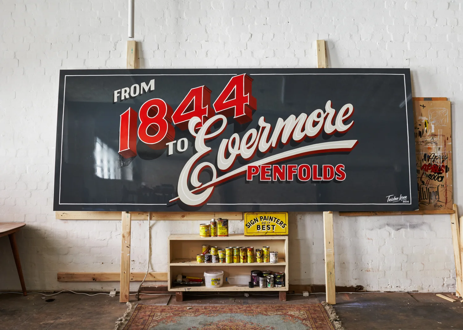 Hand-painted artwork developed for Penfolds advertising campaign