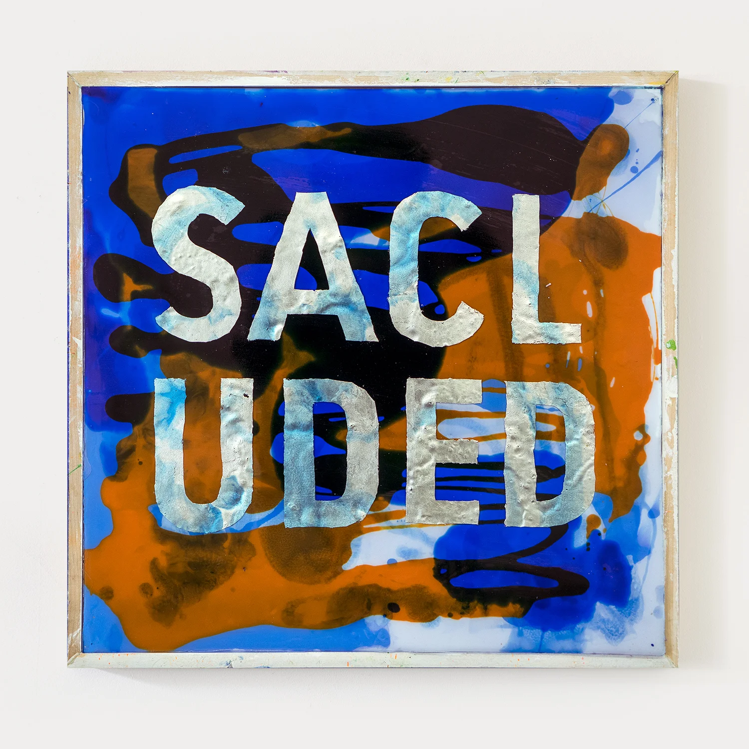 Goldleaf in Polyester Resin, Locals Only show, Melbourne 2016 with Henry Jock Walker