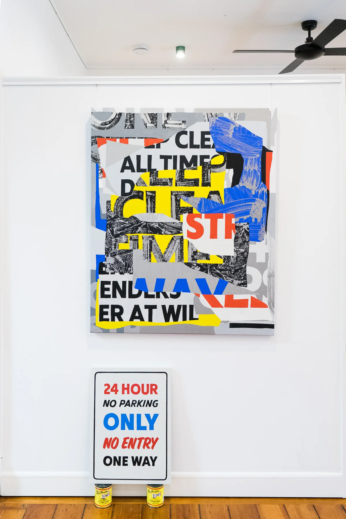 Divergence exhibition 2019, Third Quarter Gallery, Brisbane. No Entry 2019, acrylic and metallic paint on canvas, 112 x 86cm