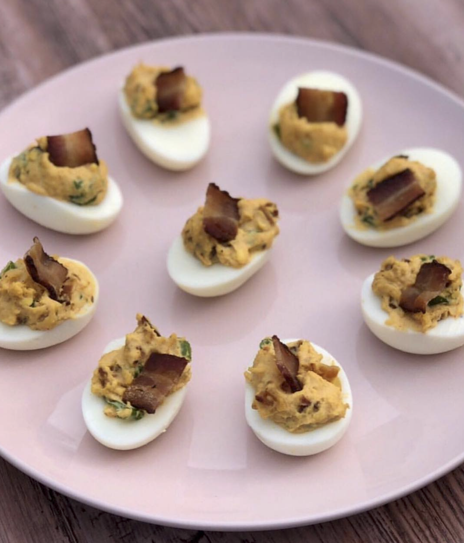 Coach Jaclyn’s Chipotle Naked Bacon Deviled Eggs are always a hit! Get the full recipe on the “Cooking with Sas” section of her blog.