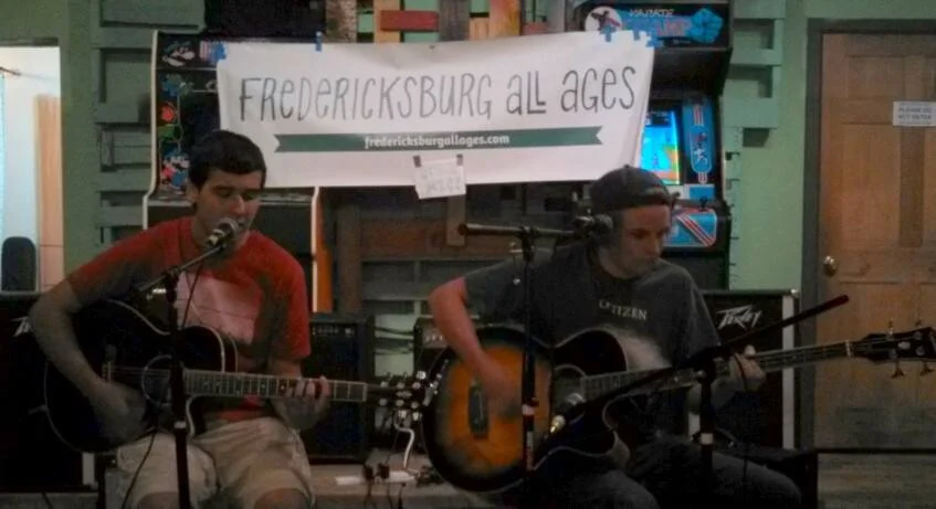 1/2 of Prophet Margin playing at our third open mic at Horseshoes & Handgrenades