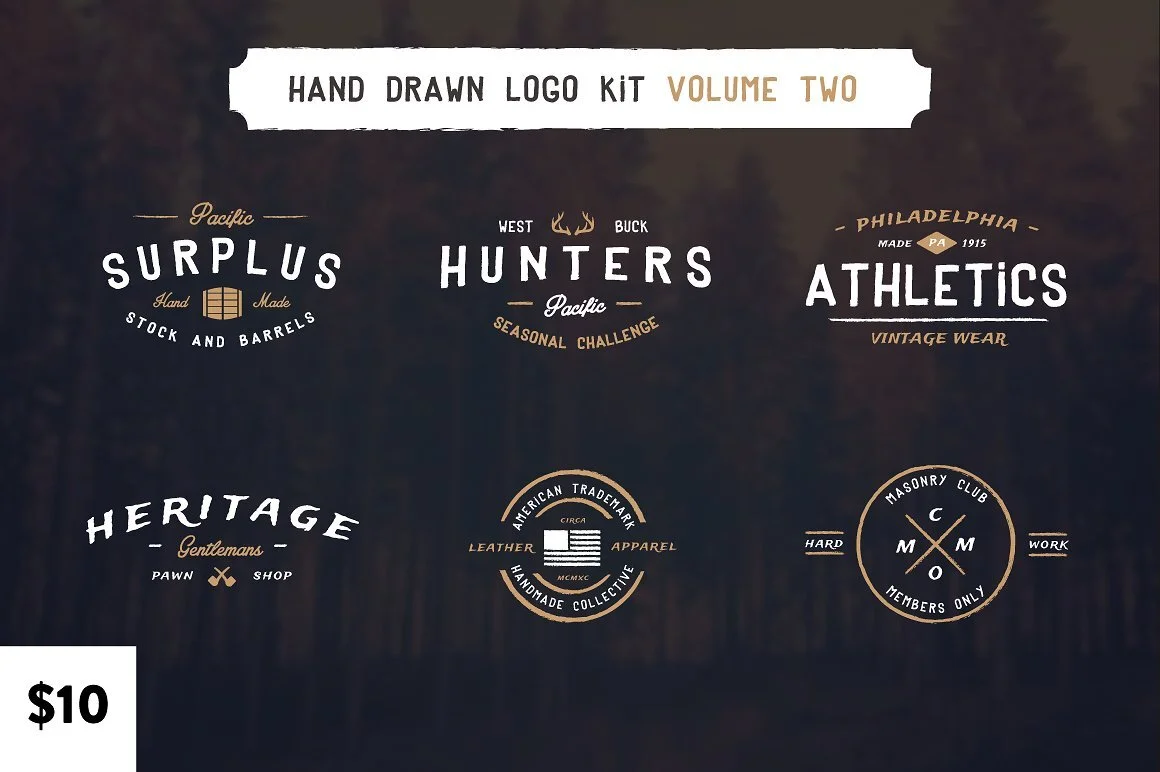Copy of Hand Drawn Logos - Volume 2 by Hustle Supply Co.