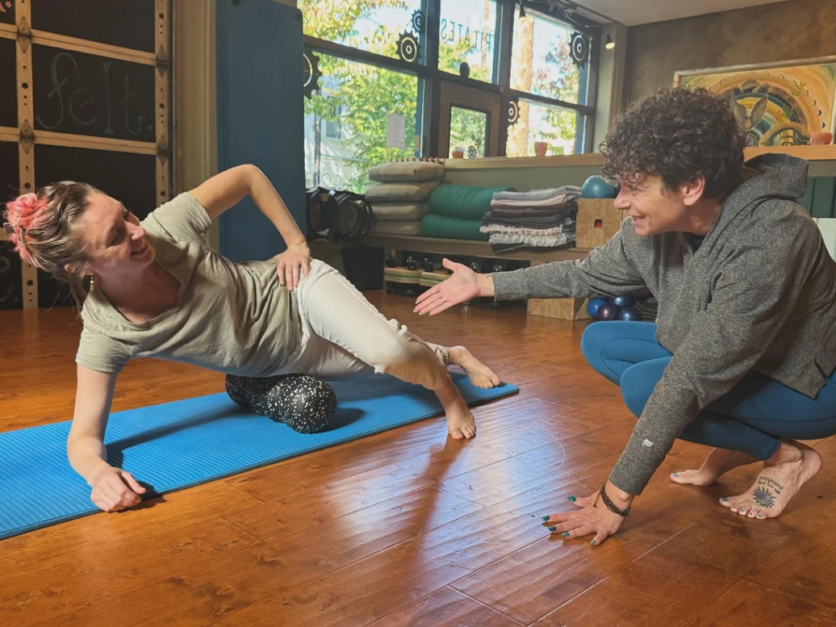 3 Sundays Left to unwind with Michelle's Myofascial Release Pop-Up Class! @ 10am in October. Discover how fascia affects function and pain, and learn techniques to release tension. All props and mats included, and your personal roller is welcome in c