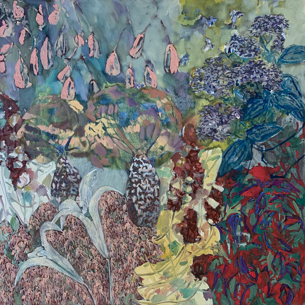  Memory Garden, 1230mm x 1230mm x 55mm, Curatorial and Co, SOLD 
