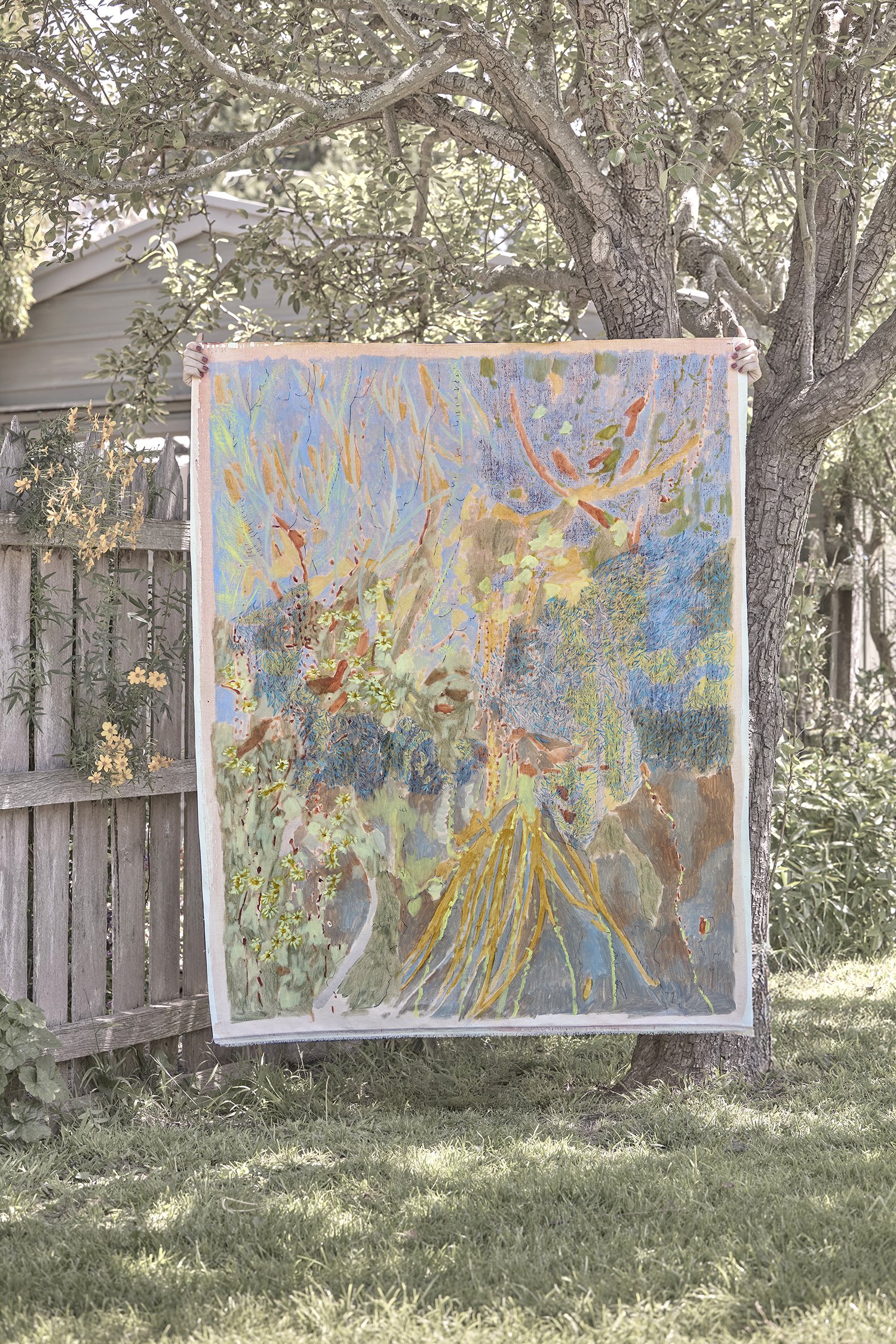  Dancing Daisies On A Cliffs Edge, 98cm x 125cm | SOLD 