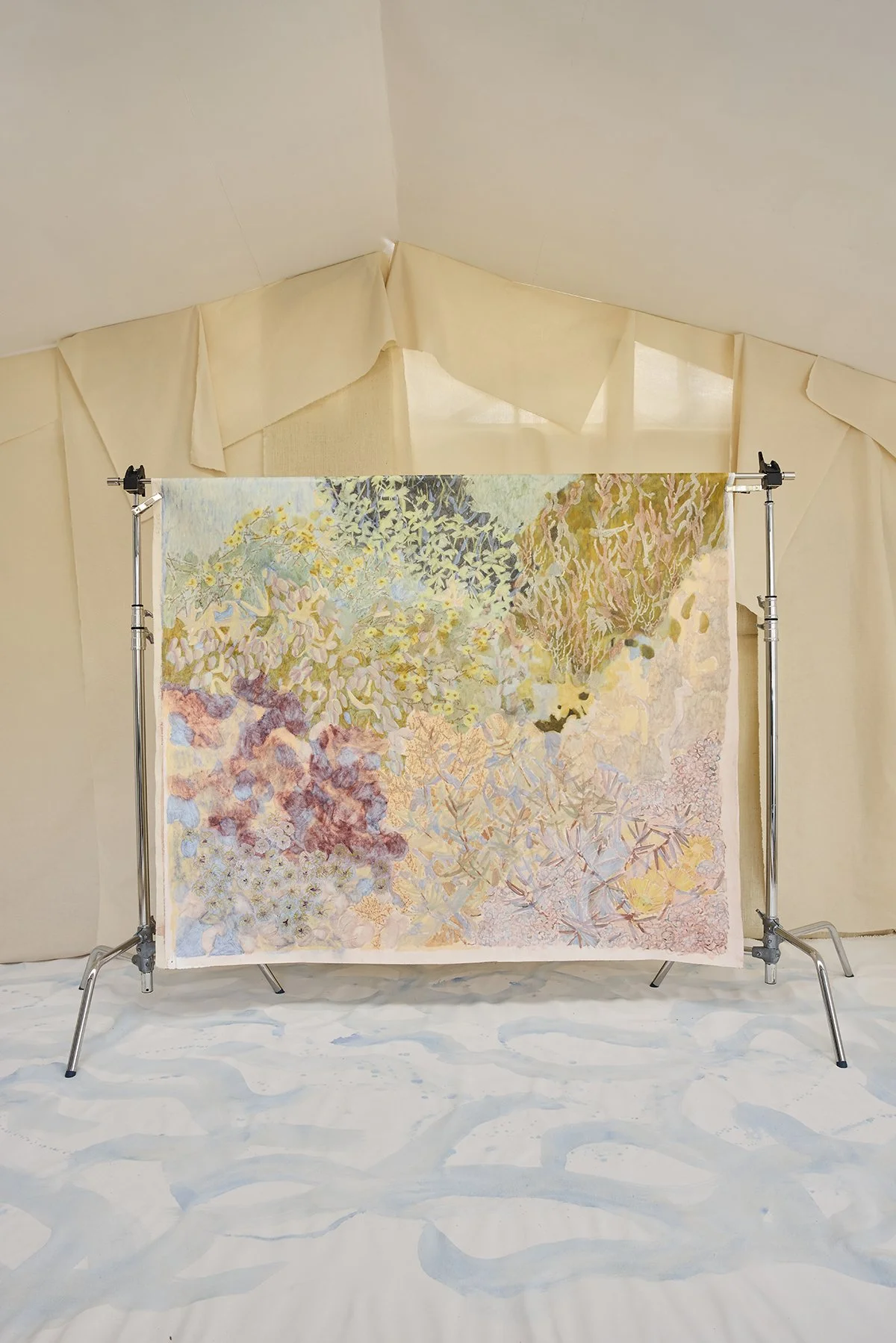  Corals and Florals Merge, 56” x 63” | SOLD 
