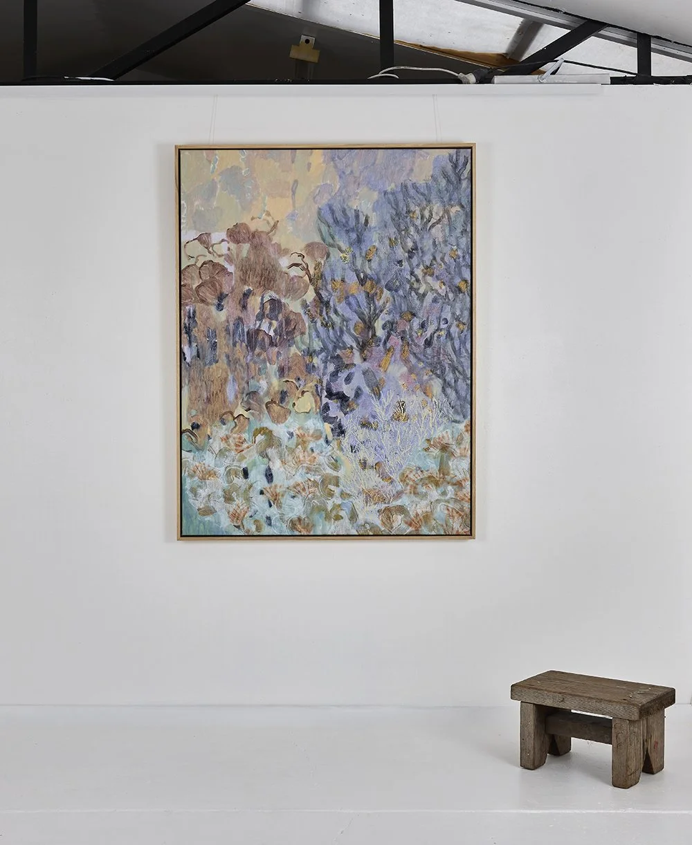  Softness In The Sway (2026)  Charcoal, Conté, Pastel and Acrylic on Canvas  120 x 90 cm SOLD 