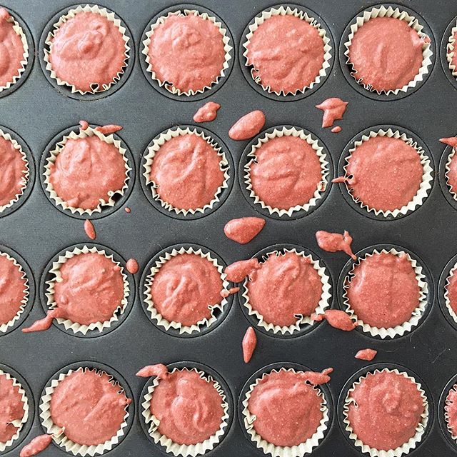 Nothing beats making #redvelvet #cupcakes with real #marketfresh #beets... and making a pretty #pinkish (#yum!) mess along the way (and rescuing a not so perfect #beet to boot!). :) 💕 #prettyinpink #baking