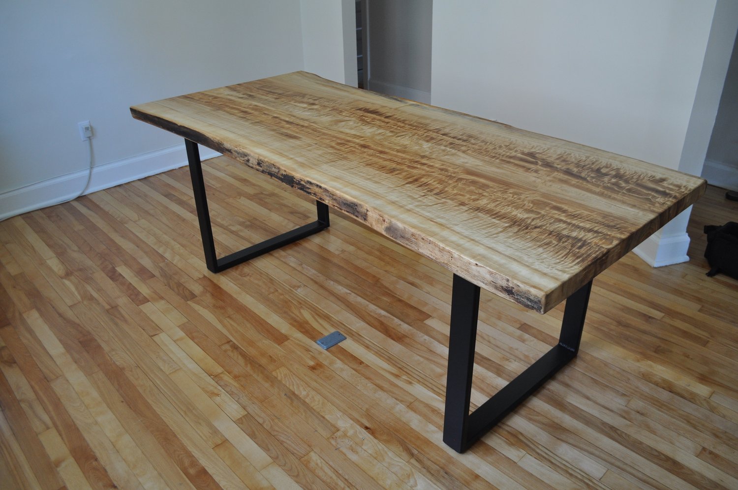 Steel U-Base Dining Table Solid Wood Top / Made To Order — Urban Tables