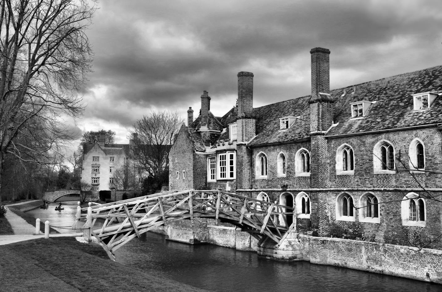 The Mathematical Bridge at Queens' College Cambridge, designed in 1748.