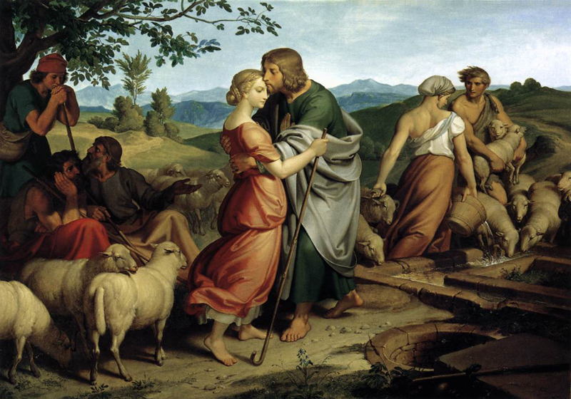 Jacob Encountering Rachel with her Father’s Herds by Joseph von Führich, 1836