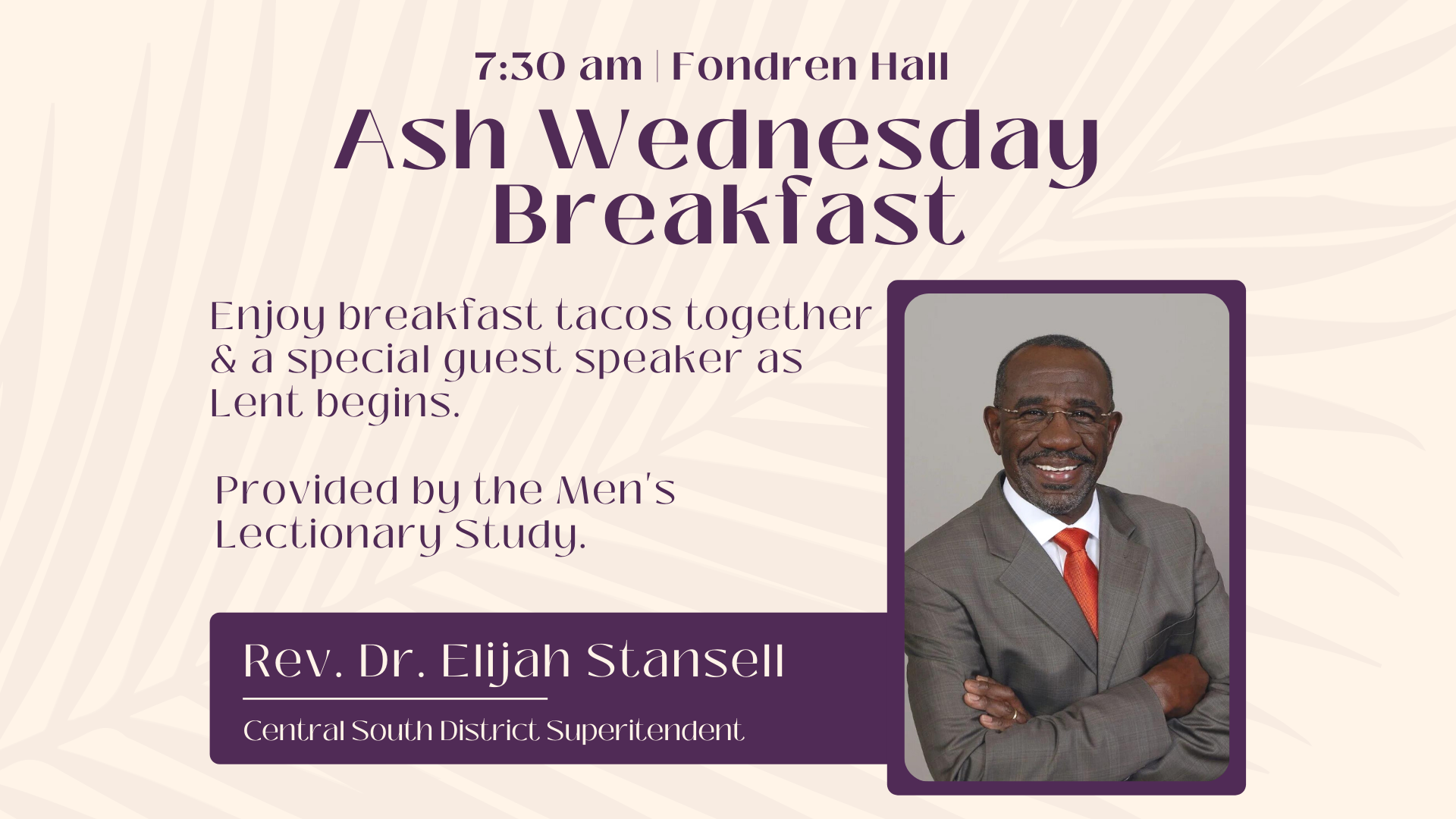 Ash Wednesday Breakfast