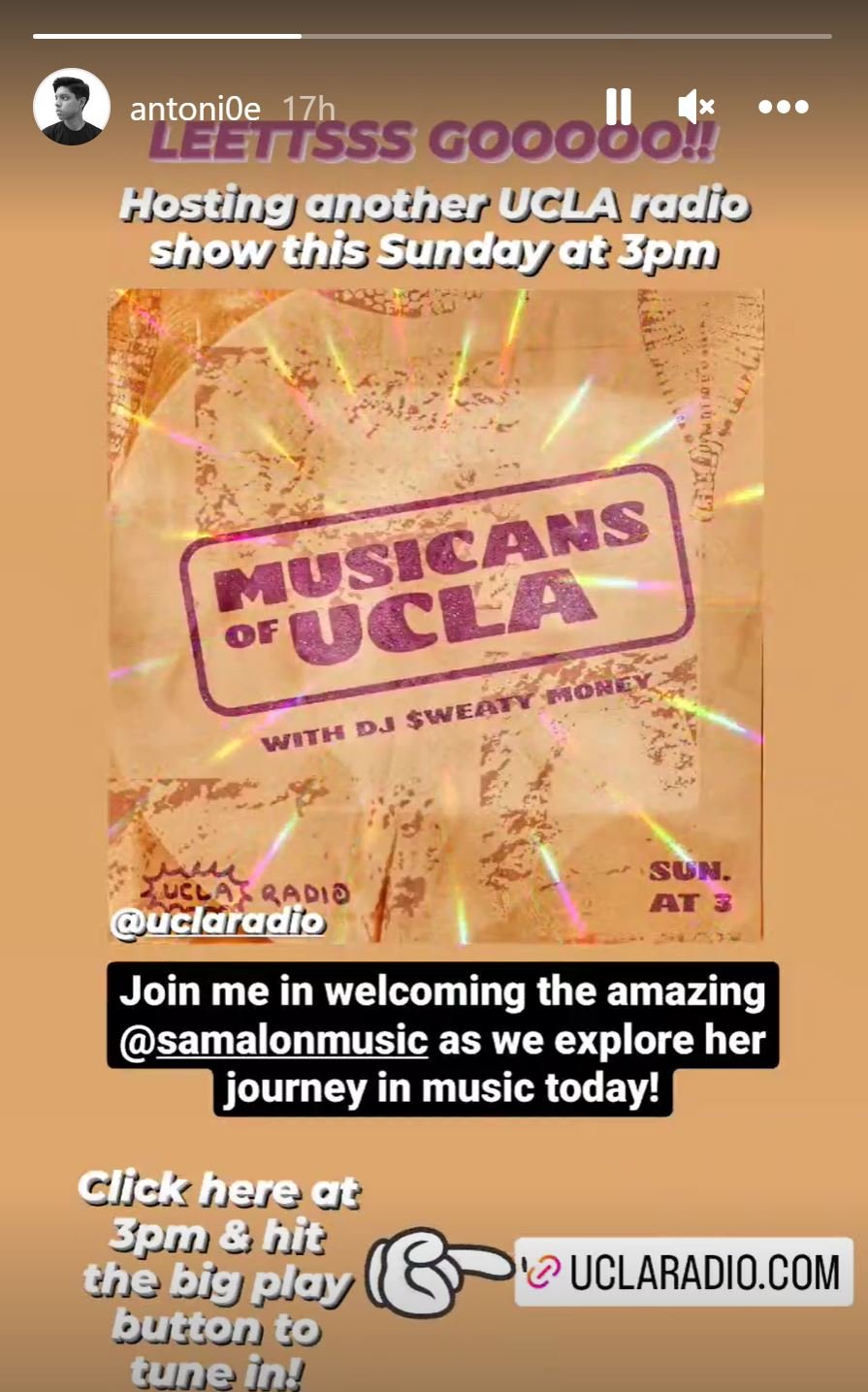 DJ $weaty Money Interviews Sam Alon on UCLA Radio
