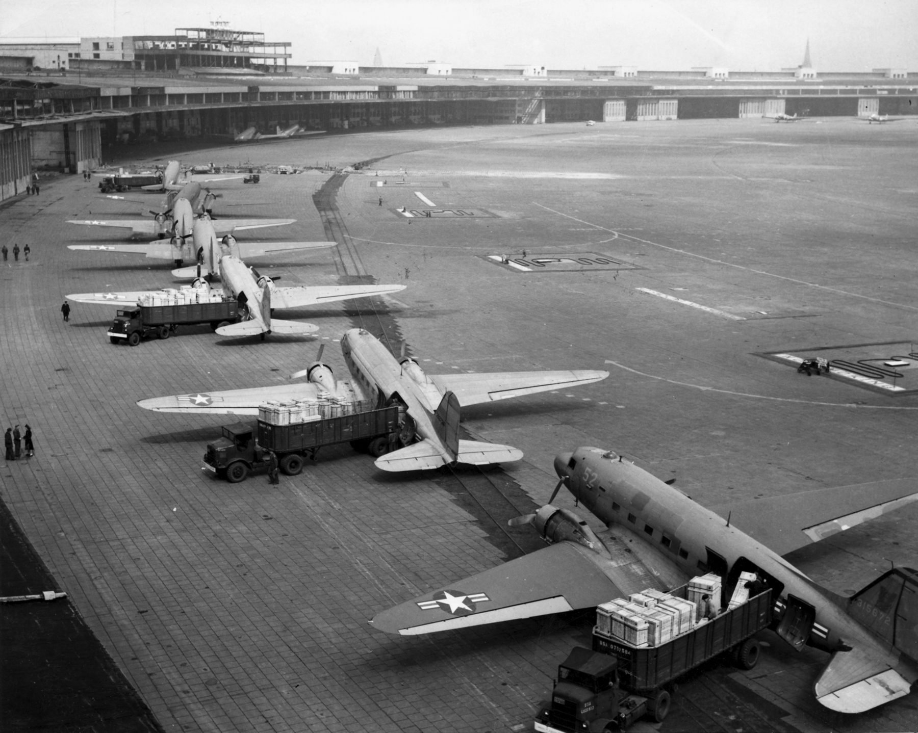 Berlin Airlift - http://www.history.com/topics/cold-war/berlin-airlift