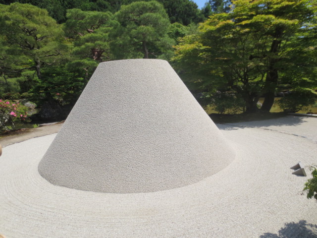 "Mount Fuji" in the garden of the Silver temple