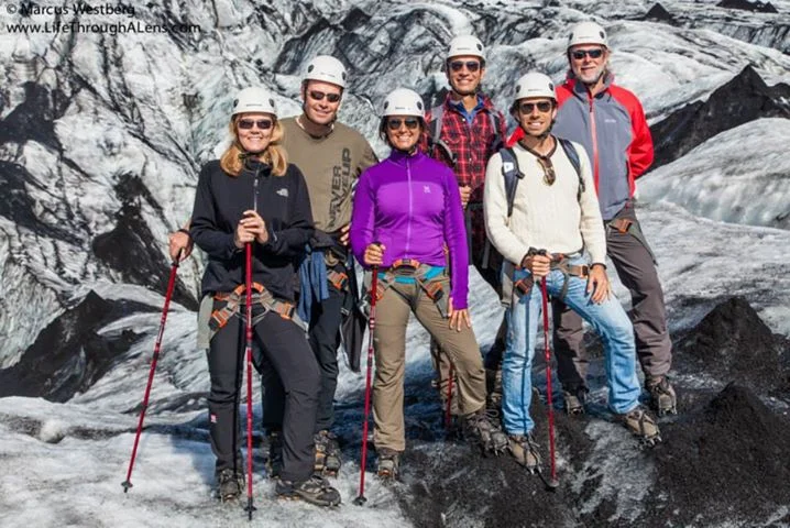 OTG West Europe Board members on Sólheimajökull