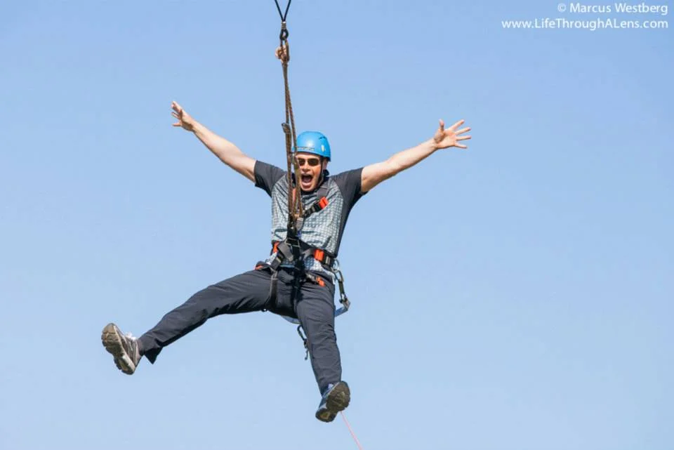 Benedikt flying high in the high swing