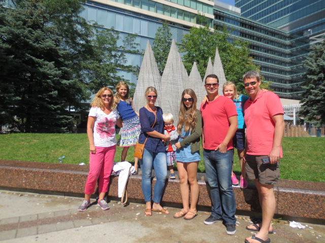 With Lilja, Kjartan and kids in Toronto