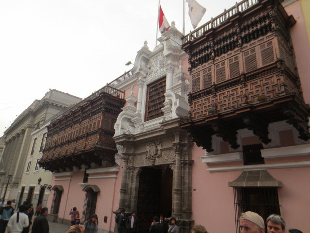 Spectacular Spanish balconies are very visible in Lima