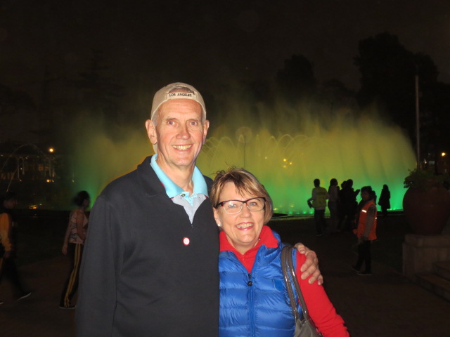 Dad/Grandad and Ditta in the fountain park