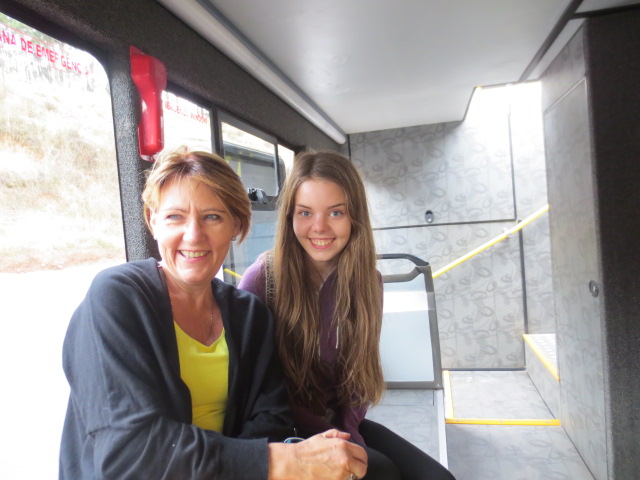 Ditta and Dora on one of our bus tours