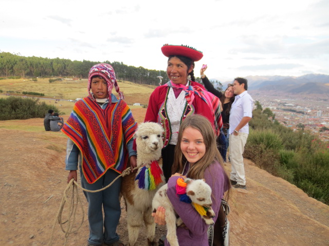 And she got to hold her first Lama