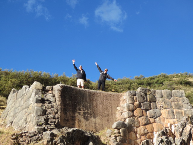 Having fun on Inca ruins