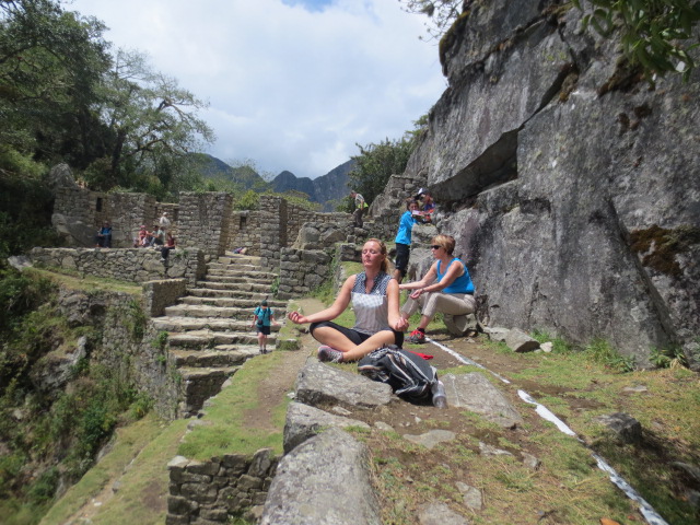 We relaxed and did some yoga at the Sun Gate - probably the coolest place for yoga :-)