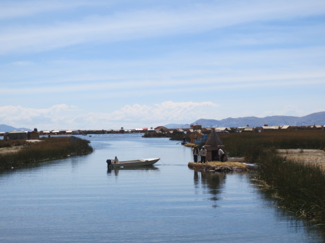 A tunnel entrance to the main Uros area